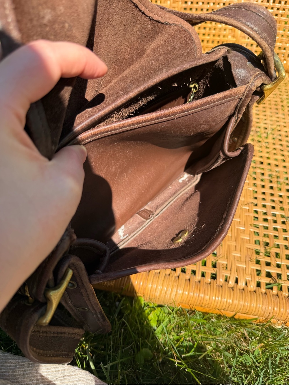 Vintage Coach Rambler Turn Lock Crossbody Bag Glove Tanned Leather Brown - Picture 16 of 16